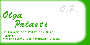 olga palasti business card